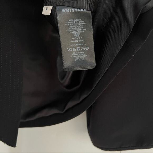 Whistles Tie Front Cocoon Sleeve Jacket Blazer Sz M Black - Picture 7 of 8
